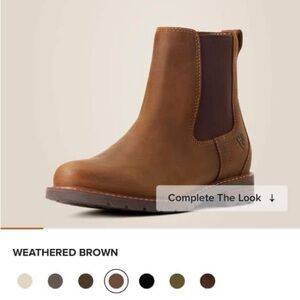Ariat Brown Leather Chelsea Boots Classic Design